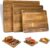 3 Pack Bamboo Cutting Boards Set for Kitchen, Chopping Boards with Deep Juice Groove, Thick Wooden Cutting Board for Meat, Vegetables & BBQ Prep