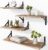 YGEOMER Floating Shelves for Wall Mounted Wall Shelves for Bedroom, Bathroom Storage, Living Room and Kitchen Farmhouse Decor(4 Different Sizes)