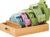 Umilife Kitchen Cabinet Organizer for Food Storage Container Lids, with Adjustable Dividers, Bamboo Drawer Caddy, Box for Kitchen Storage And Organization