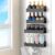 4 Pack Magnetic Spice Rack Organizer for Refrigerator and Oven, Black Fridge Organizers and Storage for Kitchen