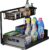 Under Sink Organizer, 2 Tier Pull-Out Cabinet Storage Shelf, Rust-Resistant Metal Organizer for Kitchen Bathroom Laundry Room, No Tools Installation, 1 Pack Black
