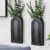 2 Pack Wooden Wall Vase Set – Black Finish Modern Farmhouse & Boho Wall Decor for Entryway, Hallway, Bathroom, Living Room, Dining Room, Narrow Spaces