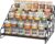 Bunoxea Spice Rack 4 Tier Kitchen Cabinet Organizer,Countertop Spice Rack,Tier Depth Adjustable Cabinet Shelf,Step Spice Organization Easy Visibility,Holds Seasoning and Condiments