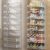 POKIPO Over the Door Pantry Organizer 8-Tier, Large Metal Door Spice Rack with Adjustable Basket, 2 in 1 Wall Mount or Hanging Heavy-Duty Pantry Door Storage Shelf for Kitchen and Bathroom, White