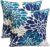 Decorative Throw Pillow Covers Set of 2 Blue Pillow Covers 18×18 Inch Couch Pillow Covers for Sofa Living Room Outdoor Throw Pillow Cover Polyester Square Floral Flower Farmhouse Pillowcase