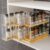 NiHome Bamboo Pull-Out Spice Rack Organizer for Cabinet, 3-Drawer Vertical Slide Out Seasoning Rack Storage Shelf for Kitchen Pantry, Bamboo Frame with Wave-Pattern Acrylic Divider (8.5” Wide, 2-Tier)