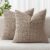MIULEE Pack of 2 Corduroy Decorative Throw Pillow Covers 18×18 Inch Soft Boho Striped Pillow Covers Modern Farmhouse Home Decor for Sofa Living Room Couch Bed Light Brown