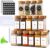 DIMBRAH Spice Jars with Label 24Pcs,Seasoning Containers,Glass Spice Jars with Bamboo Lids,Kitchen Essentials,Spices Container Set,Kitchen Set,Seasoning Organizer,Spice Rack Organizer for Cabinet