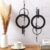 Peryiter 2 Pcs Small Metal Abstract Wall Art 15.7 Inch Black Metal Geometry Wall Decor Minimalist Single Line Art Vertical Sculptures Geometric Modern Hanging for Living Room Bathroom