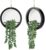 Der Rose 2 Pack Fake Plants Hanging Artificial Succulents Plants in Black Pots for Living Room Bathroom Accessories Boho Farmhouse Wall Decor