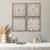 Tatuo 4 Pcs Wood Art Wall Decor Farmhouse Decorative Wood Panels Modern Wall Decor for Living Room Home Kitchen Dining Room(Square,Brown, White)