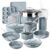 Granitestone Ceraluxe 20 Pc Ceramic Cookware Set Nonstick, Complete Pots and Pans Set Non Stick with 5 Pc Bakeware Set, Deep Frying Pan Set, & Steamer, Non Toxic PFOA Free, Oven & Dishwasher Safe