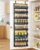 SNTD 8 Tiers Over the Door Organizer – Height Adjustable Pantry Organizers and Storage with Dense Mesh Baskets, Anti-Swing Hanging Door Spice Rack for Kitchen Bathroom (Black, 17″ W x 6″ D x 69″ H)