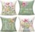 Outdoor Throw Pillow Covers 18×18 Set of 4 Spring Summer Garden Flowers Farmhouse Patio Decorative Cushion Covers Home Decor Couch for Sofa Bedroom Livingroom