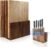 4 Pcs Book Cutting Board Set With Magnetic Knife Holder,Non Toxic Book Wood Cutting Boards With Labels,Made Of Four Different Solid Woods,Chopping Board For Kitchen Decoration (No Knives)(4)