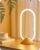 Modern LED Table Lamp, Bedside Lamp with Oval Design, 3 Color Temperatures, Adjustable Brightness, 360° Lighting, Unique Desk Lamp for Bedroom, Living Room, Study, Office, Natural M64TL05