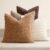 MIULEE Pack of 4 Neutral Corduroy Decorative Throw Pillow Covers 18×18 Inch for Sofa Living Room Couch Bed Rustic Farmhouse Boho Soft Striped Pillow Covers Home Decor Brown