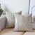Gray Pillow Covers Farmhouse Linen Throw Pillow Covers Striped Outdoor Decorative Square Throw Pillows for Couch Sofa Bed 18×18 in Pack of 2 Gray and Cream
