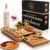 Charcuterie Boards Gift Set – Bamboo Cheese Board Set with Serving Knives, Meat Cheese Platter for Hosting Party Entertaining, Gifts for Women, Mom Dad, Wedding, Birthday, House Warming Gifts New Home
