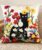 Embroidered Throw Pillow Cover – 18×18 Decorative Pillow Cover with Zipper Aesthetic Cute Design Boho Spring Summer Throw Pillowcase for Living Room Couch Sofa Bed, Flower Cats