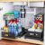 2 Pack Under Sink Organizers and Storage,Pull Out Cabinet Organizer,2-Tier Sliding Out Kitchen Basket Sink Shelf Cabinet Organizers Adjustable L Shape Counter Organizers for Bathroom Kitchen (Black)