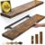 BAYKA Floating Shelves, 22.5 inches Rustic Wood Wall Shelves for Bathroom，Bedroom, Living Room, Kitchen & Book, Hanging Display Decor Organization Shelf with 22 lbs Capacity (Rustic Brown)