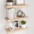fuqing Natural Wood Floating Shelves – Wood Floating Shelves for Wall Set of 3-17 Inch Wide x 6.7 Inch Deep Natural Wooden Shelves for Living Room Bedroom Home Office