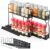 SpaceAid Pull Out Spice Rack Organizer for Cabinet, Heavy Duty Slide Out Seasoning Kitchen Organizer, Cabinet Organizer, with Labels, 5.2″ W x10.75 D x10 H, 2 Drawers 2-Tier