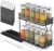 SpaceAid Pull Out Spice Rack Organizer for Cabinet, Heavy Duty Slide Out Seasoning Kitchen Organizer, Cabinet Organizer, with Labels, 4.5″ W x10.75 D x8.5 H, 1 Drawer 2-Tier