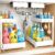 Under Sink Organizer, Bathroom Counter Organizer, 2 Packs 2-Tier Metal, Under Cabinet Storage, Makeup Storage, Adjustable Height & Slide-Out Drawer for Kitchen Bathroom Dorm Shop Office, White