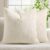 Mecatny Corduroy Summer Decorative Throw Pillow Covers 18×18 Set of 2 for Sofa Living Room, Soft Neutral Boho Couch Pillow Covers for Home Decor, Cream White
