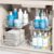 2 Tier Under Sink Organizer Bathroom Organizers and Storage, Clear Stackable Bathroom Cabinet Organizer, Multipurpose Pull-Out Home Organizer for Kitchen and Pantry Storage 2 Pack