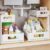 2-Pack Under Sink Storage Organizer, Large 2-Tier Elegant Mesh Pull Out Shelf for Kitchen and Bathroom Cabinet Organization, L-Shaped and Adjustable Height Design for Maximum Space Efficiency-White