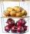 Pantry Organizers Storage, 2 Pack Large Capacity Clear Storage Bins with Bamboo Lids for Onion, Potato, Garlic, Canned Food, Under Sink Organizer Kitchen Countertop Organizer