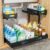 Insputer Upgrade Expandable Under Sink Organizer, 2 Tier Metal Under Cabinet Storage with 3 Slide Rails, Height Adjustable, Thickened Pull Out Drawer Shelf for Bathroom, Kitchen, Laundry, Pantry