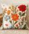 Embroidered Throw Pillow Cover 18×18 Inch – Spring Summer Boho Decorative Pillow Cover with Zipper for Living Room Couch Sofa Bed Aesthetic Design Flower Cluster Cushion Pillowcase