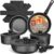 Pots & Pans Set Non Stick Ceramic-Granite – 15-Piece Cookware with Detachable Handles, Stackable Space-Saving, Dishwasher Safe, Oven & All-Stove Safe, Tempered Glass Lids, Black Granite