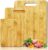 Wooden Cutting Boards for Kitchen, Bamboo Cutting Board Set of 3, Lightweight with Hanging Hole for Easy Storage,Knife Friendly Food Grade Chopping Board