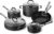 Calphalon 10-Piece Non-Stick Kitchen Cookware Set Black Pots & Pans with Stay-Cool Stainless Steel Handles Hard-Anodized Aluminum for Even Heating