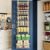 Over The Door Pantry Organizer, 8-Tier Over The Door Organizer with Adjustable Baskets, Metal Hanging Spice Rack for Pantry Organizers and Storage, Suitable for Kitchen Laundry Room & Bathroom, White