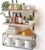 Amada Bathroom Shelves Over Toilet with Storage Basket, Floating Wall Shelf for Home Organization & Wall Decor, Bathroom/Kitchen/Living Room Shelves–Natural Wood