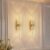 camuucci Battery Operated Wall Sconces Set of 2 Rechargeable Battery Powered Wall Light with 12000mAh Not Hardwired Dimmable Wall Lamp Fixtures for Bedroom Living Room Gold 15.3 Inches
