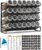 SpaceAid Spice Rack Organizer with 28 Spice Jars, 386 Spice Labels, Chalk Marker and Funnel Set for Cabinet, Countertop, Pantry, Cupboard or Door & Wall Mount – 28 Jars, 13.4″ W × 10.8″ H, Black