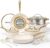 Gotham Steel 15 Pc Ceramic Cookware Set, Ceramic Pots and Pans Set Non Stick with Cooking Utensils and Steamer, Non Toxic PFOA PFOS Free, Premium Gold Stay Cool Handles, Oven & Dishwasher Safe