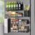Magnetic Spice Rack for Refrigerator, 6 Pack 100% Metal Strong Magnet Shelf Black, Space Saving Spice Organizer, Home Kitchen Laundry Room Storage Organization W/ Paper Towel Holder, Utensils Racks