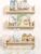 Maxpeuvon Nursery Floating Shelves for Wall, Set of 3 Book Shelves Natural Wood Wall Mounted Organizer with Towel Bar Hanging Bookshelves Nursery Decor for Kids Room, Bedroom and Kitchen