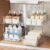 Fabspace Pull-out Home Organizer, 2 Pack 2 Tier Clear Bathroom Organizer with Dividers, Multipurpose Vanity Counter Tray, Kitchen, Closet Organizers, Cabinet & Storage Container Bins
