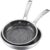 Cuisinart FusionPlus Hybrid Stainless Steel 2-Pc Skillet Cooking Set, 8 Inch and 10 Inch Open Skillets, PURELYSEAR Hybrid Searing Surface, Oven Safe, Cool Grip, Induction Compatible