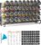 SpaceAid Spice Rack Organizer with 36 Spice Jars, 386 Spice Labels, Chalk Marker and Funnel Set for Cabinet, Countertop, Pantry, Cupboard or Door & Wall Mount – 36 Jars, 17.2″ W × 10.8″ H, Black