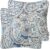 Mika Home Pack of 2 Decorative Pillow Covers Throw Pillow Cases,Paisley Pattern,18X18 Inches,Blue Brown Cream Multicolor